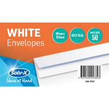 89x152 White Self Seal Env 50P