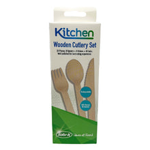 24pc Wooden Disposable Cutlery
