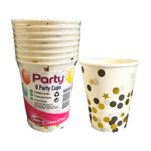 Metallic Dot Paper Cup 6pk-8pc