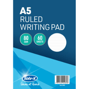 A5 Writing Pad Ruled 60 Sheets – Solv-X