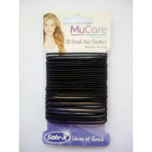 30 PK Thin Hair Elastics Black