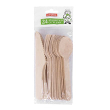 24pc Cutlery Wooden