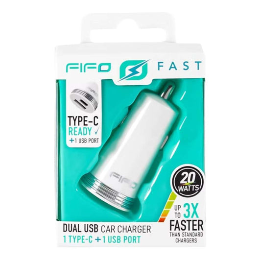 Dual Car Charger USB A & C