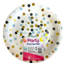 Metallic Dot Paper Plates 8pk