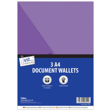 3 A4 Poly File Wallets
