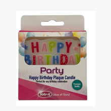 Happy Birthday Plaque Candle