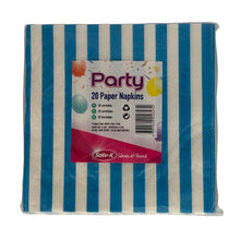 20pk Napkins Blue Stripe