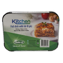 Foil Dish & Lid 18.5x13x4.7 8p