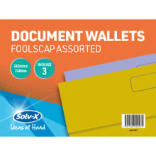 3 Pcs Document Wallets