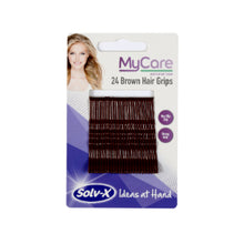 Hair Grips Brown 24